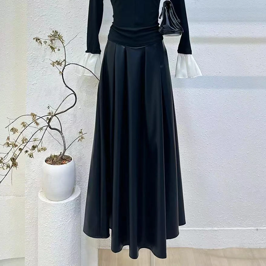 【山本风】高级感慵懒垂感皮裙-2776