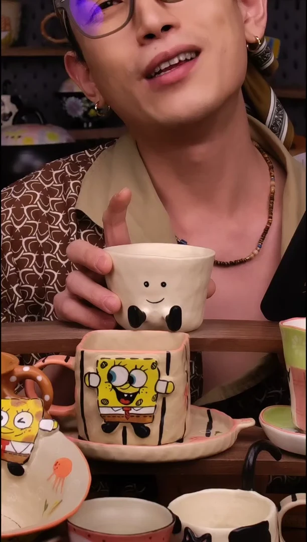 杯子景德镇可爱设计师款陶瓷