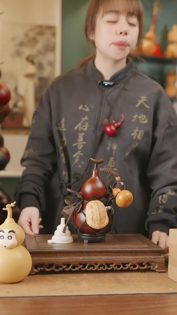 【闪购商品】69号精品天然大漆工艺防渗内胆酒葫芦~