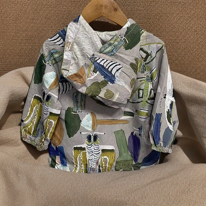 哎麻麻9011567儿童外套风衣可爱超萌儿童衣服独特洋气时髦童装