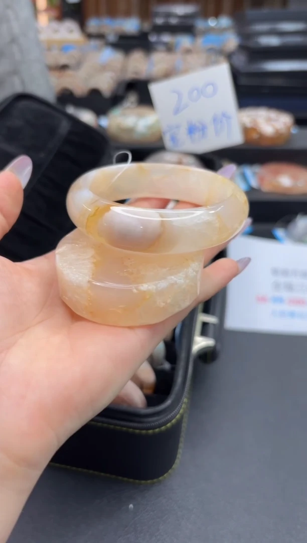 未镶嵌手镯石英质玉C570(57圈赠送镯心)