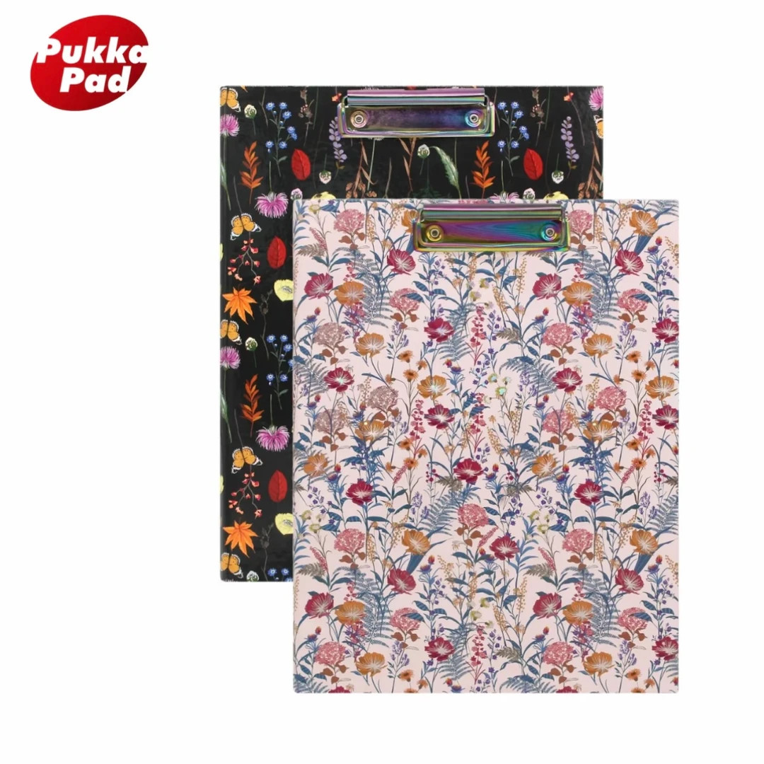Pukka Pad 花开A4板夹欧式拍纸本保护套学生便携文件资料夹子