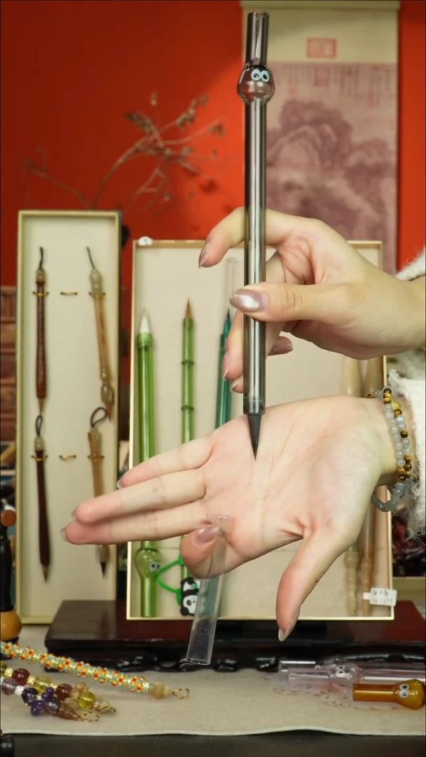 72号闪孤品高货毛笔链接 清水试笔 蘸墨不退