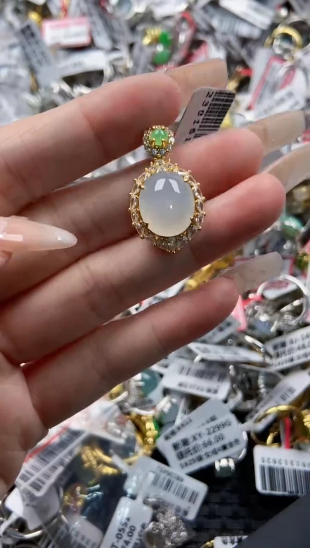 银S925镶嵌戒指翡翠333    8