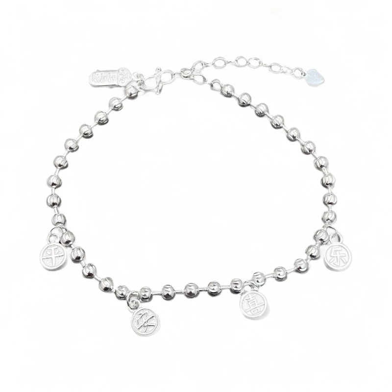 平安喜乐水波纹上上签生肖挂饰