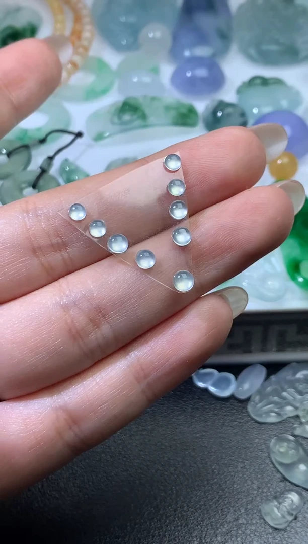 未镶嵌定制翡翠毛货 3.5*