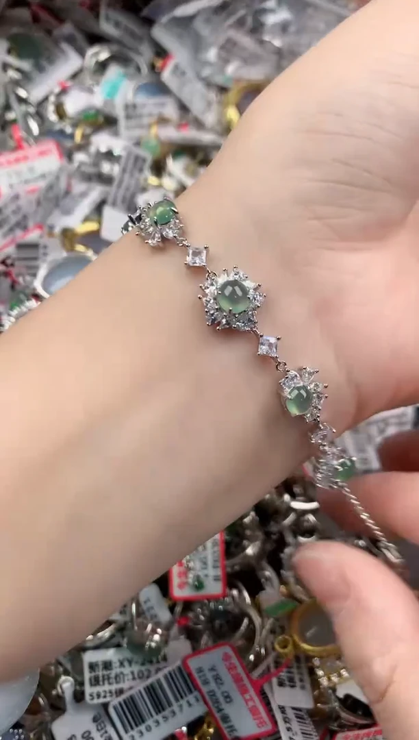 银S925镶嵌戒指翡翠777     8