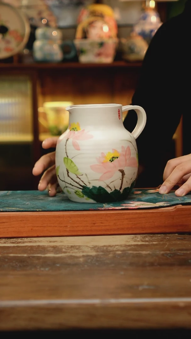 瓷片景德镇纯手工釉下彩精品茶具