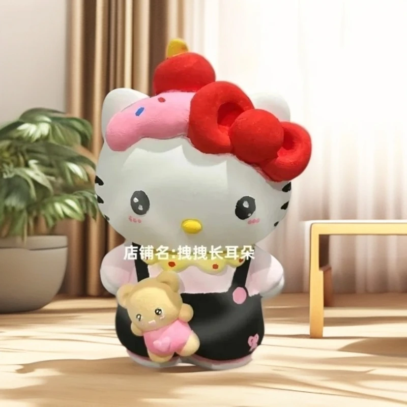 22厘米 苹果kt大号石膏娃娃涂色HelloKitty玩具diy涂鸦3D存钱罐