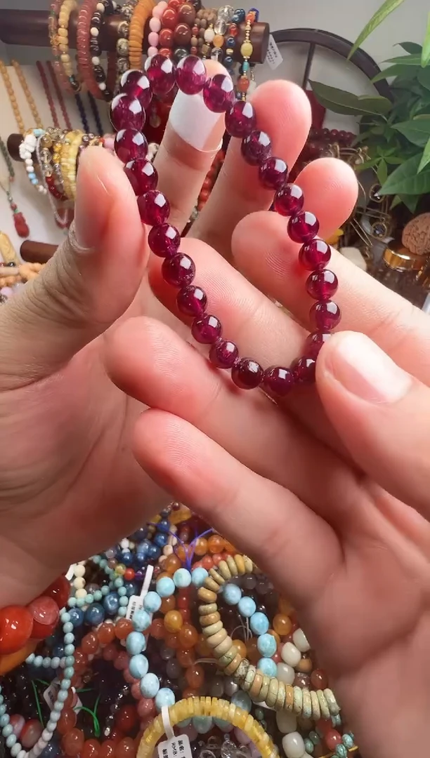 未镶嵌手链石榴石（紫牙乌）小*米一物一件）005442