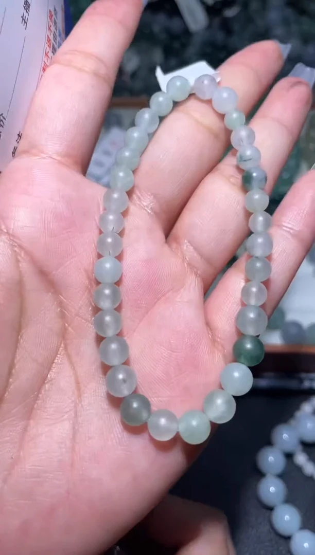 定制翡翠未镶嵌天然缅甸A货翡翠手串21