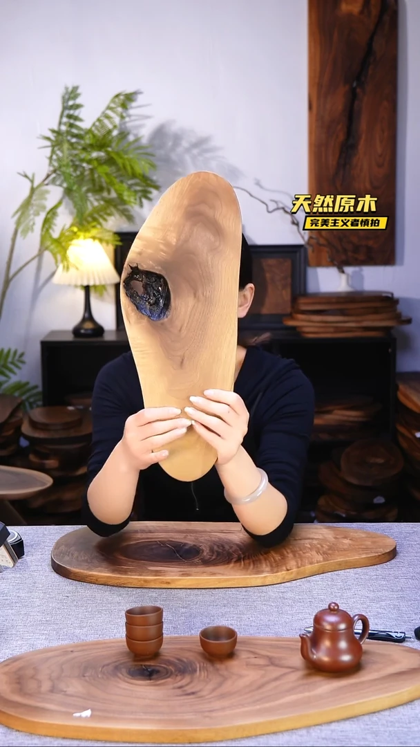 木北美黑胡桃原木.干裂疤结不属于商品质量问题完美主义者慎拍