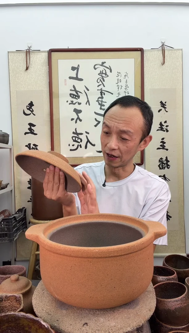 无釉2.5升砂锅杯非遗技艺
