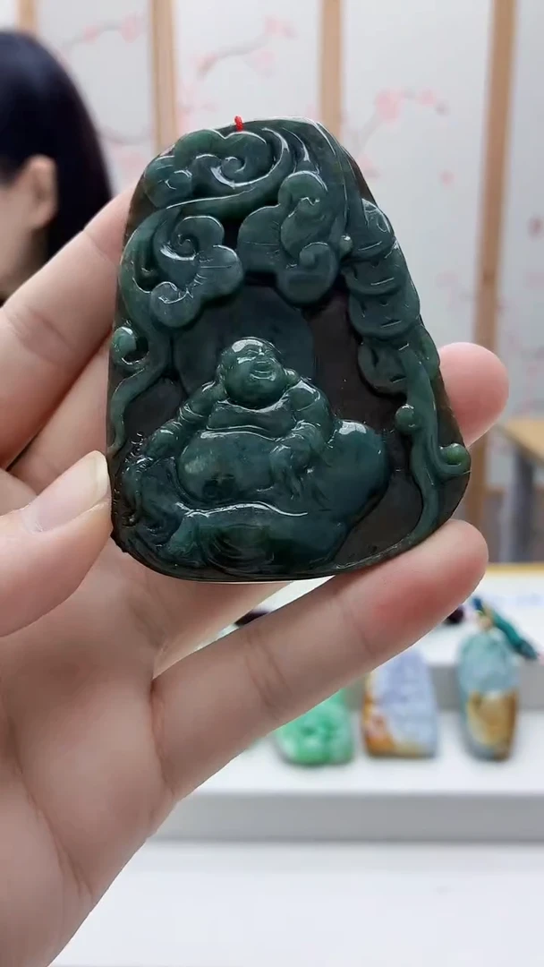 未镶嵌定制翡翠4812bb-毛货挂件48