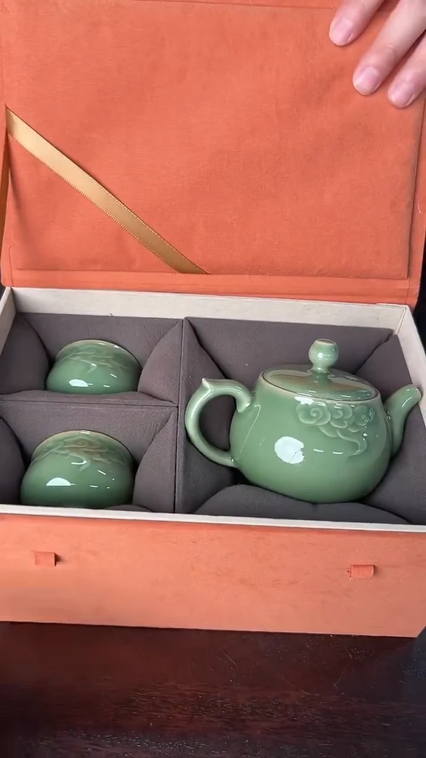 龙泉云间青瓷小米茶器