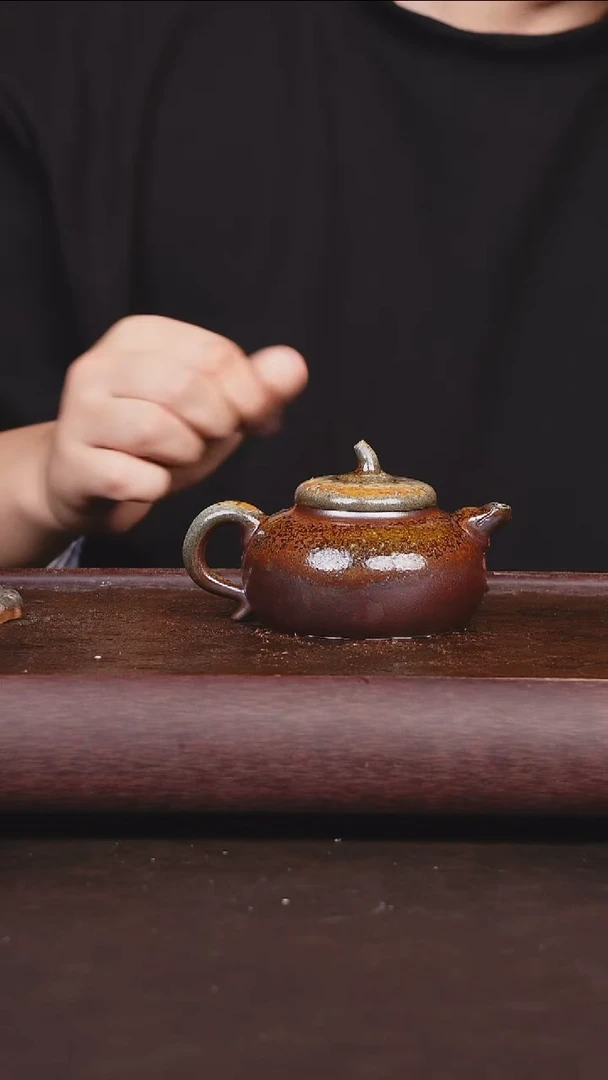 茶壶紫砂柴烧 茄瓜