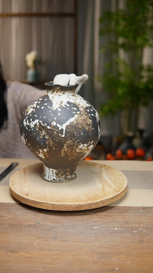 【闪购商品】陶瓷  花器诧寂黑灯笼