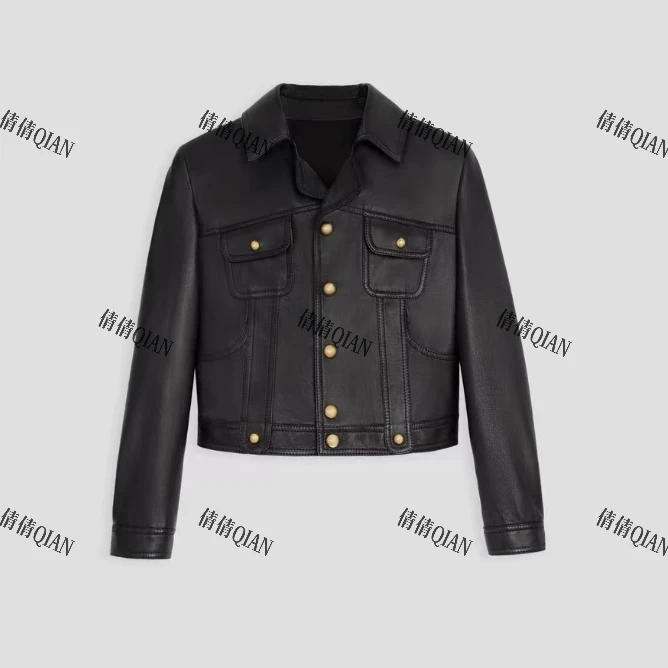 秋冬新款百搭翻领气质皮衣(NDY2061-SP-1311)