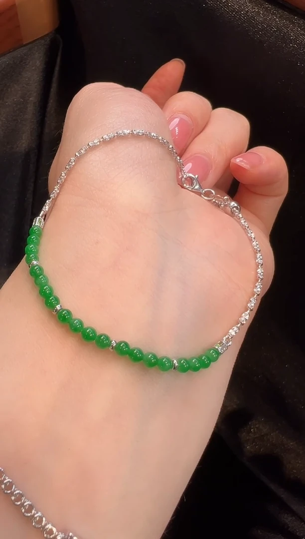 18K金镶嵌手链翡翠L6