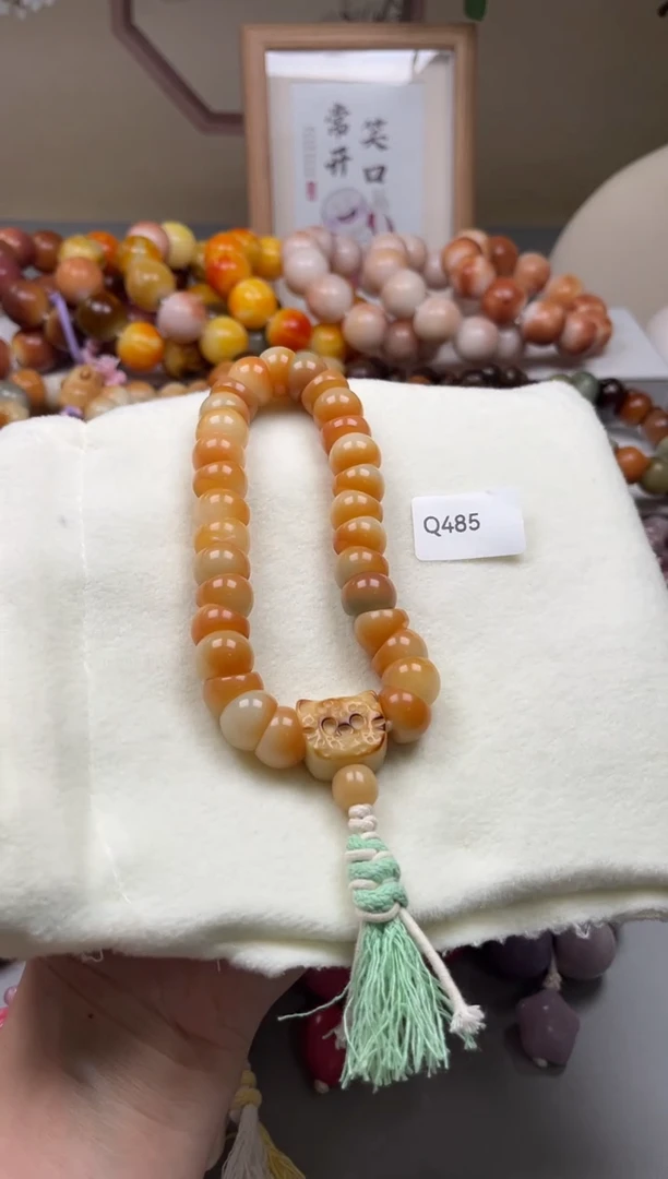 菩提根/象牙果手串Q485蒜瓣手持13+mm一串通货随机