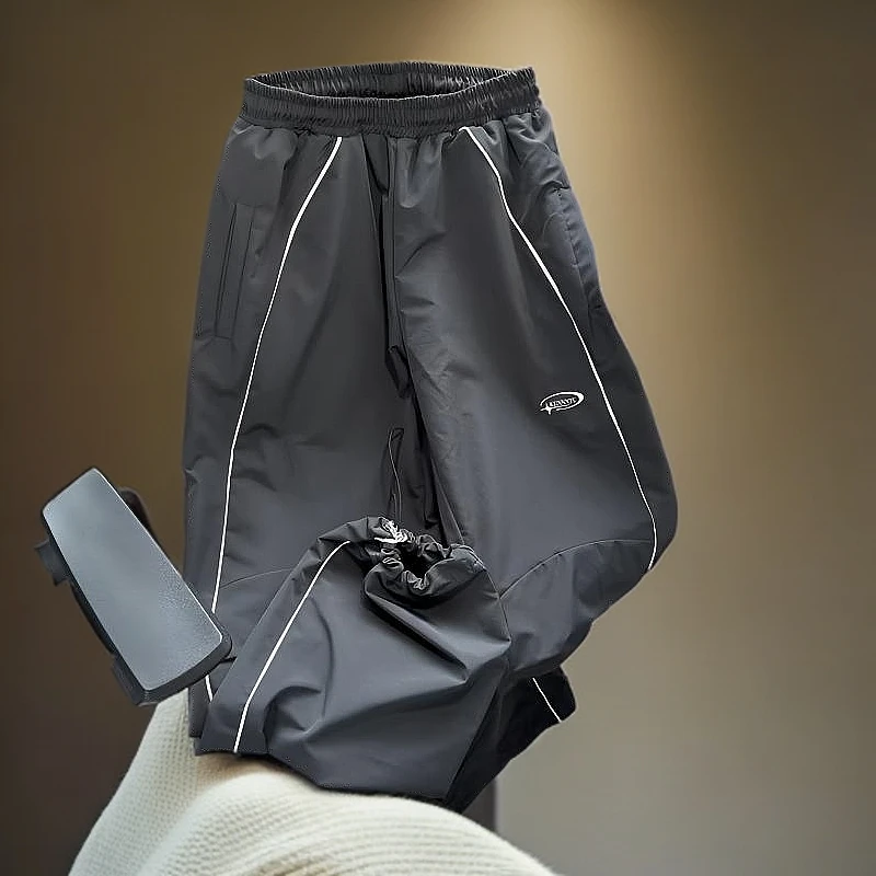 春秋百搭工装潮牌ins冲锋裤男士潮流宽松休闲裤休闲裤弹力工装裤