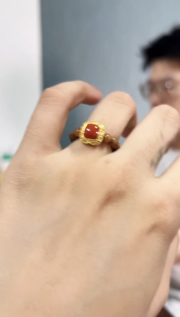 南红玛瑙未镶嵌戒指南红库克戒指