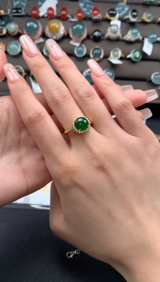 【闪购商品】翡翠戒指银S925镶嵌3213213213