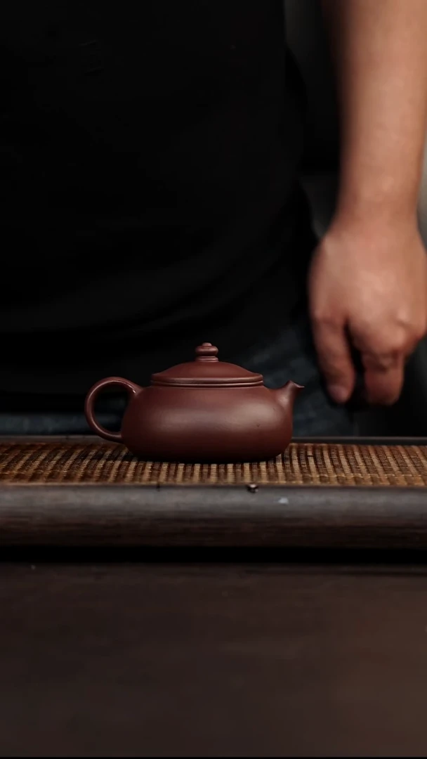 紫砂茶案宜兴悦茗壶紫砂   老紫泥  寒江