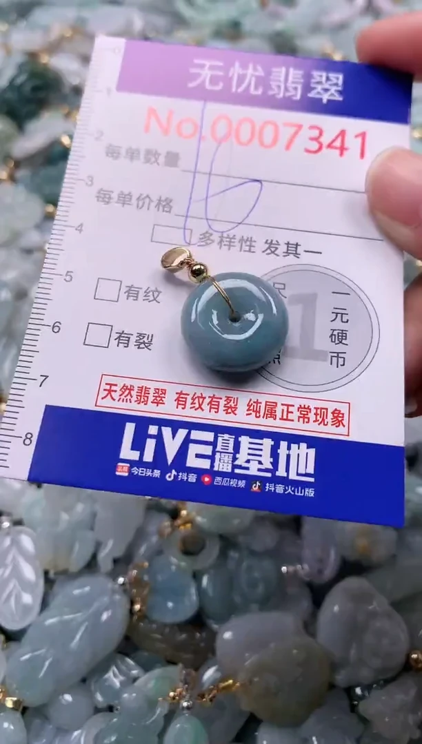 吊坠(不含链)未镶嵌翡翠7341
