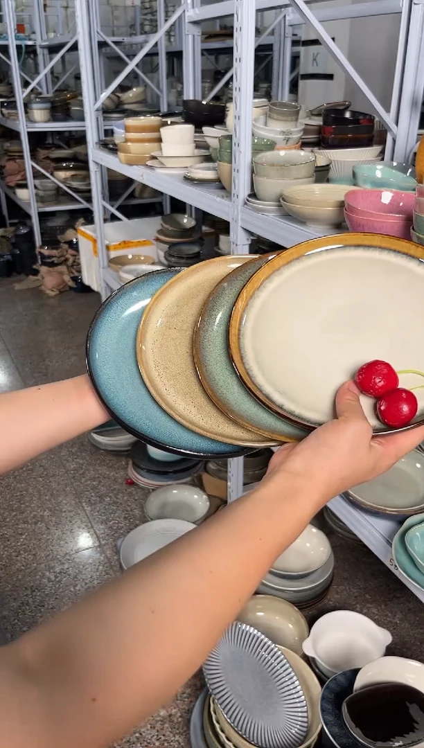 陶瓷外贸尾货瑕疵满20包邮X4 小盘组合