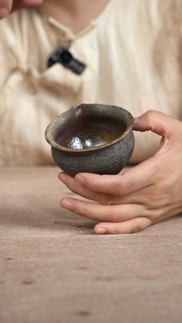 茶杯紫砂柴烧公道杯