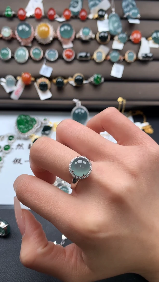 【闪购商品】翡翠戒指银S925镶嵌321321312