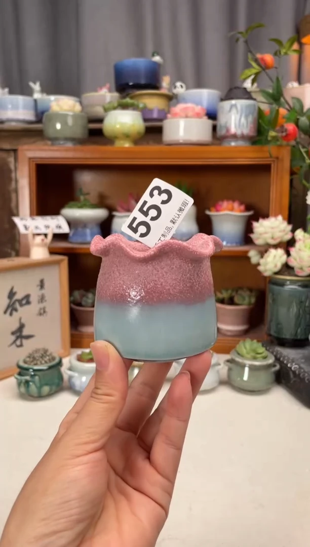 瓷片553知木小芳花盆