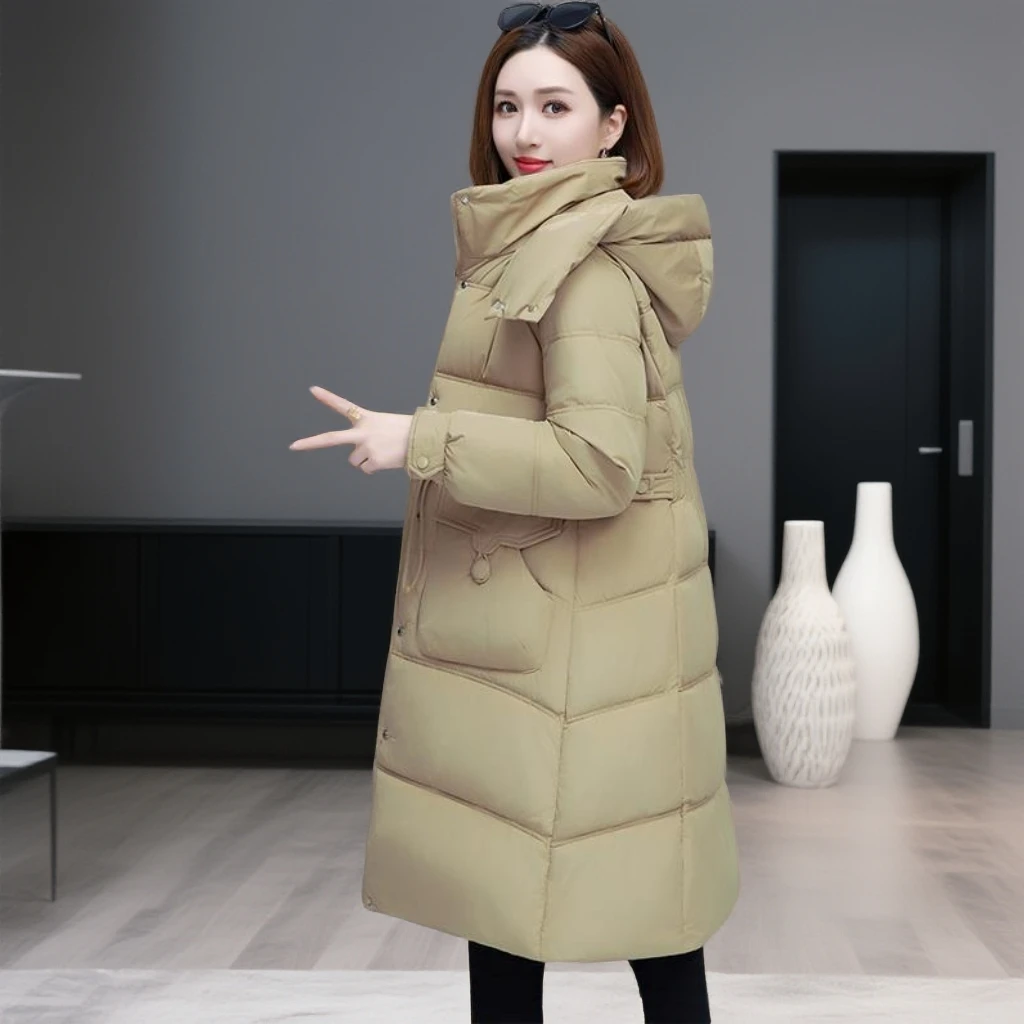 中长款羽绒棉衣棉服女士2025冬季新款爆款中年妈妈棉袄外套过膝2