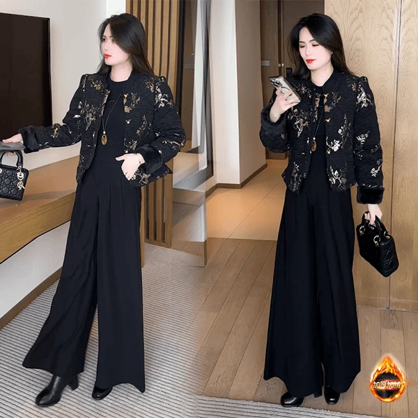 2025秋冬季新款休闲显瘦时尚气质洋气拼接牛仔小个子加绒短外套女