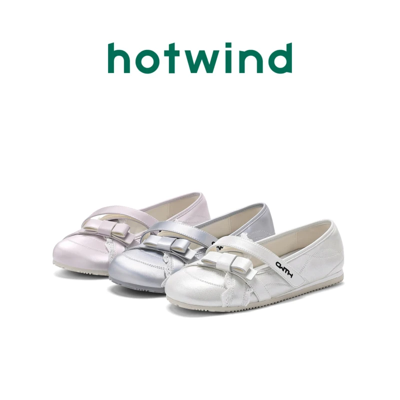 Hotwind/热风法式学院风运动休闲玛丽珍鞋女浅口芭蕾鞋复古单鞋