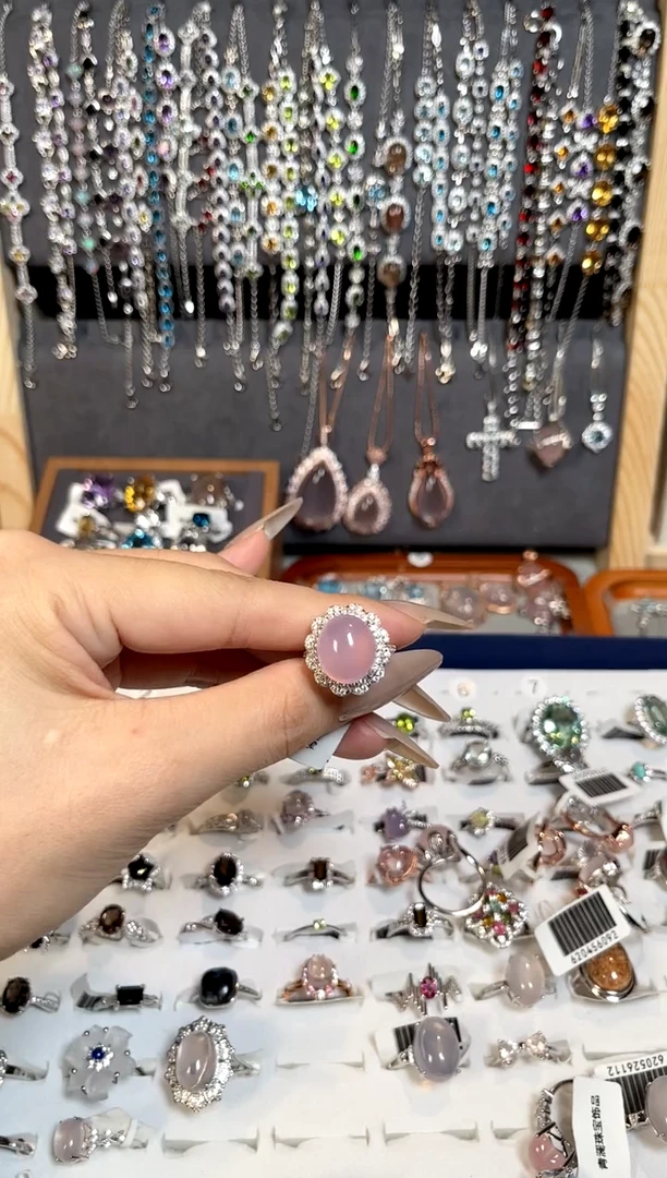 玛瑙/玉髓戒指银S925镶嵌戒指