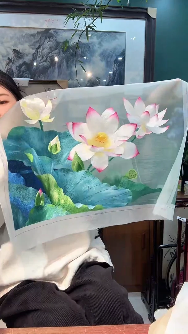 刺绣非遗苏绣手工刺绣绣片