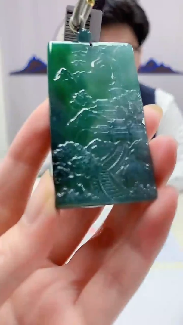 【闪购商品】定制翡翠未镶嵌4688zm-毛货挂件14