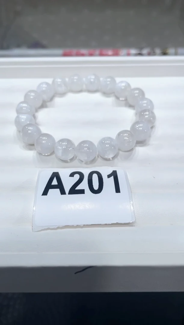 水晶手链未镶嵌A201白雪花幽灵10+