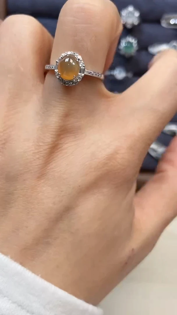 银S925镶嵌戒指翡翠4710