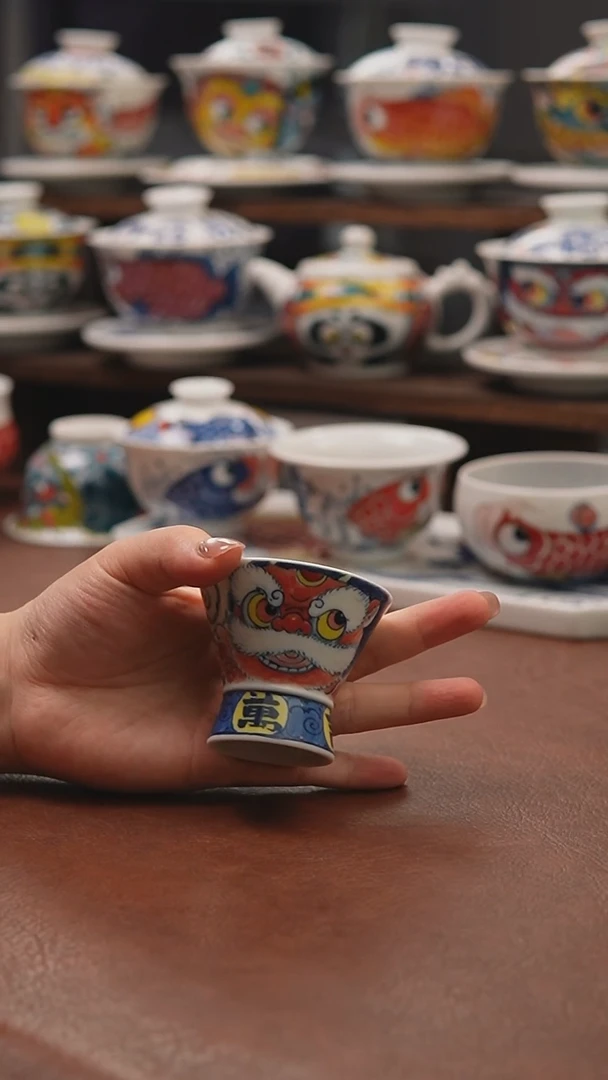 昨明 （福利价格）手绘柴窑小斗笠杯