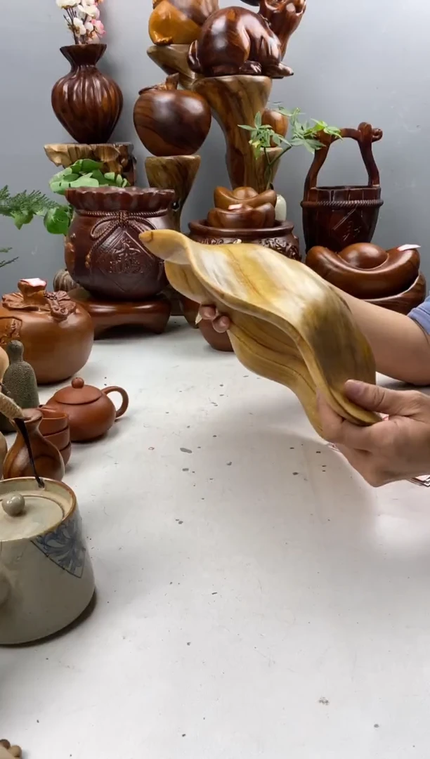 香樟木39香樟木荷叶盆