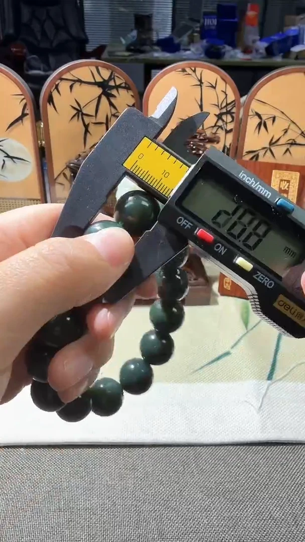 未镶嵌手串和田玉新疆和田玉青玉蓝调16mm圆珠手串