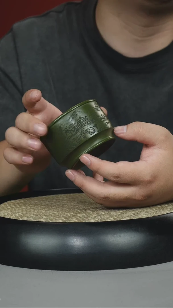 茶壶紫砂绿泥 普洱杯