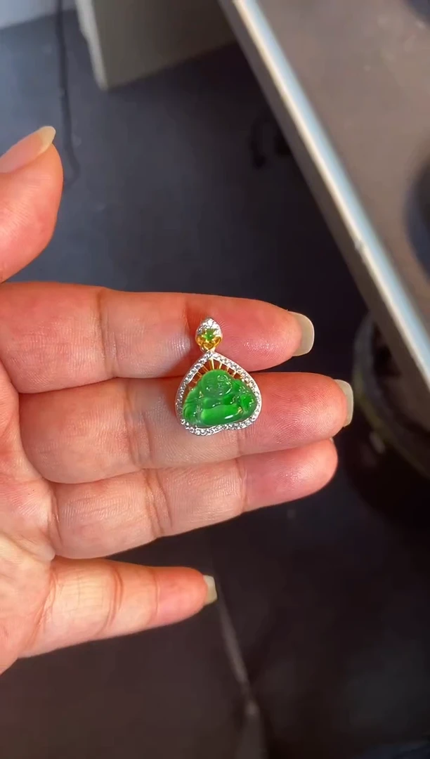 吊坠(不含链)银S925镶嵌翡翠1