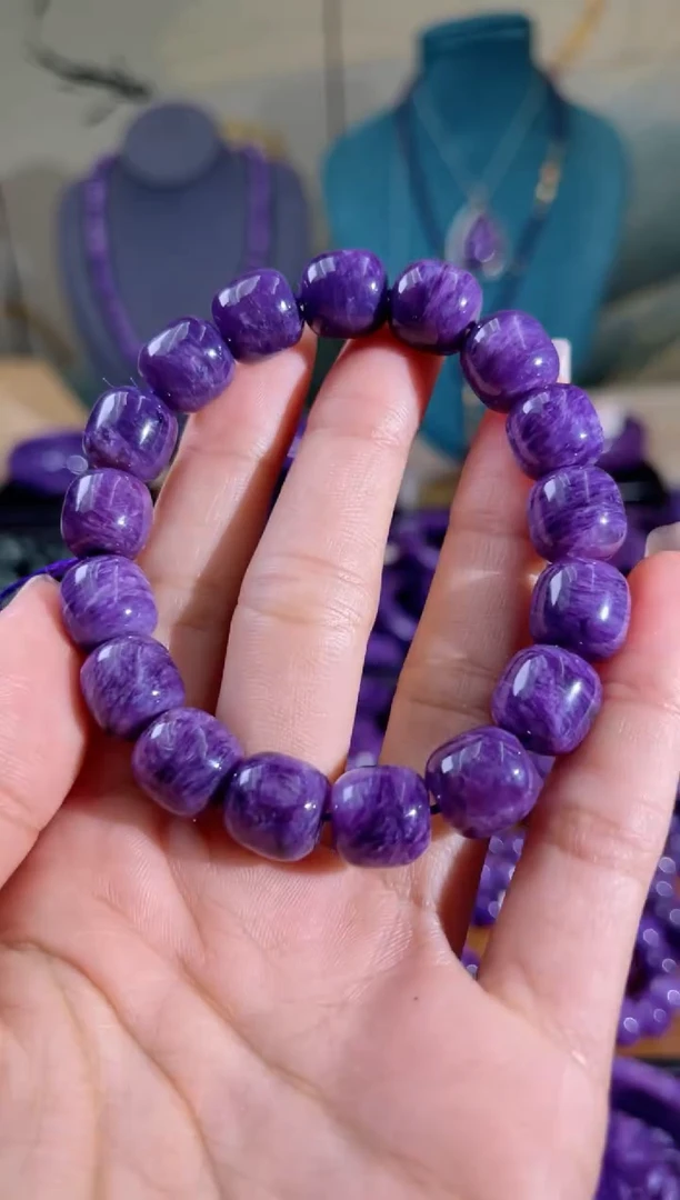 【闪购商品】查罗石（紫龙晶）手串未镶嵌11mm