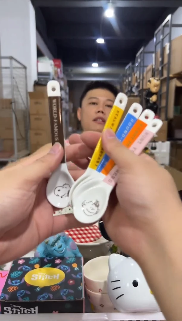 瓷片史努比甜品勺5件套