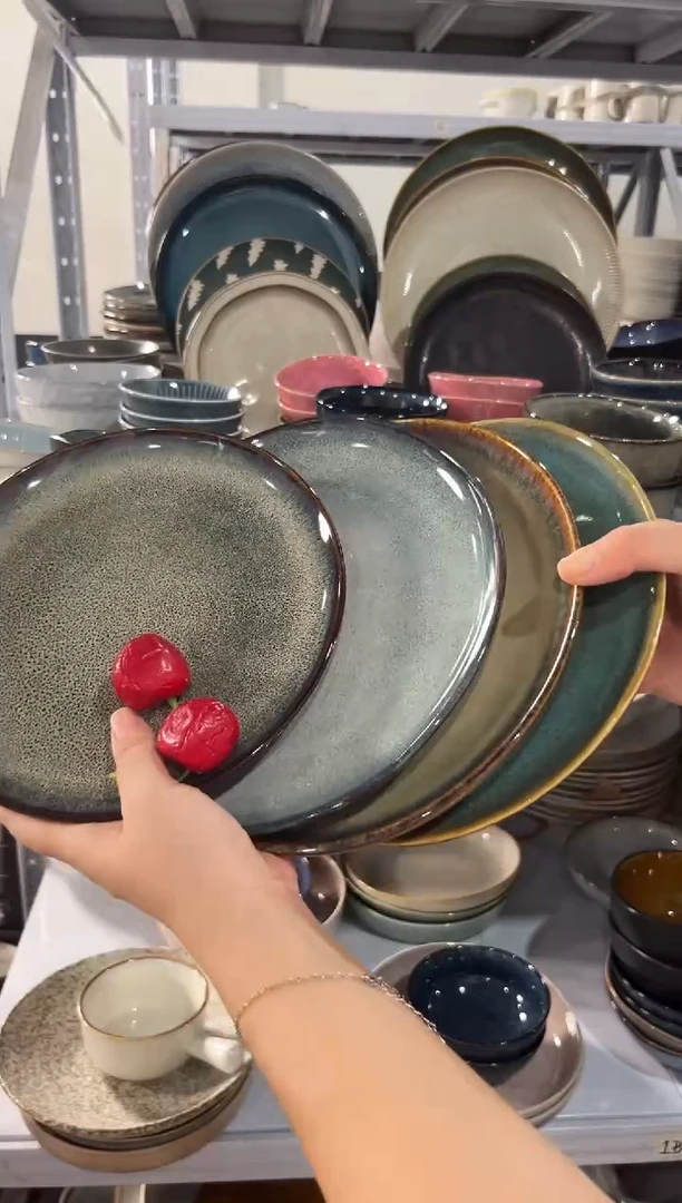 陶瓷外贸尾货瑕疵满20包邮X4 小盘组合