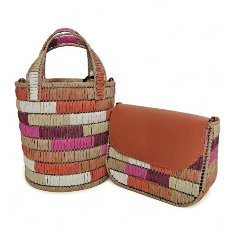 纯手工时尚休闲百搭编织拼色简约